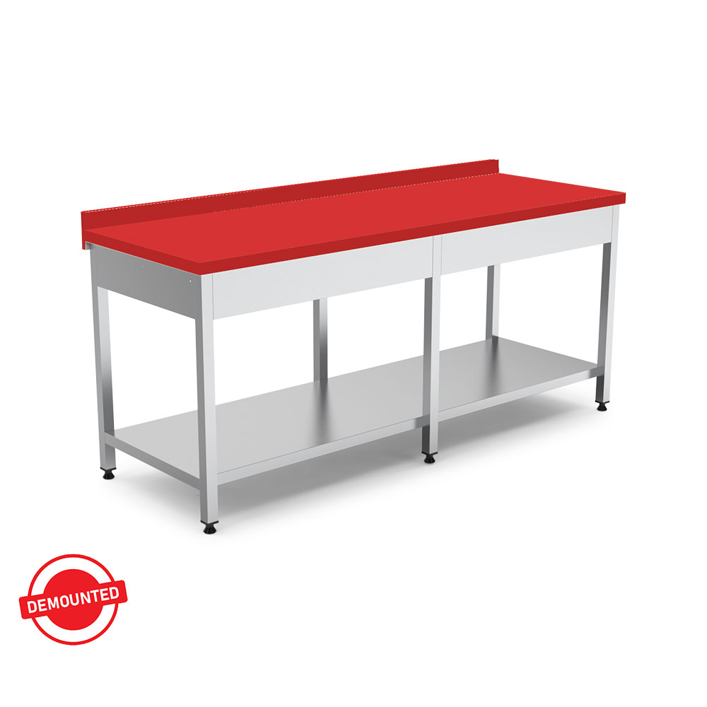 Work Tables with Bottom Shelf Polyethylen (Demounted) 60-70 Series