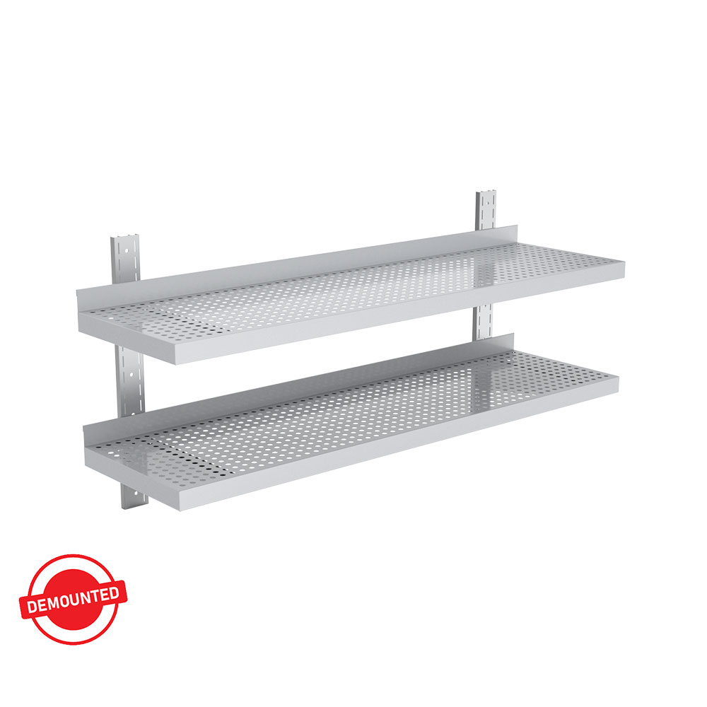 Wall Shelfs Perforated Adjustable Two Shelfs (Demounted) 30-40 Series