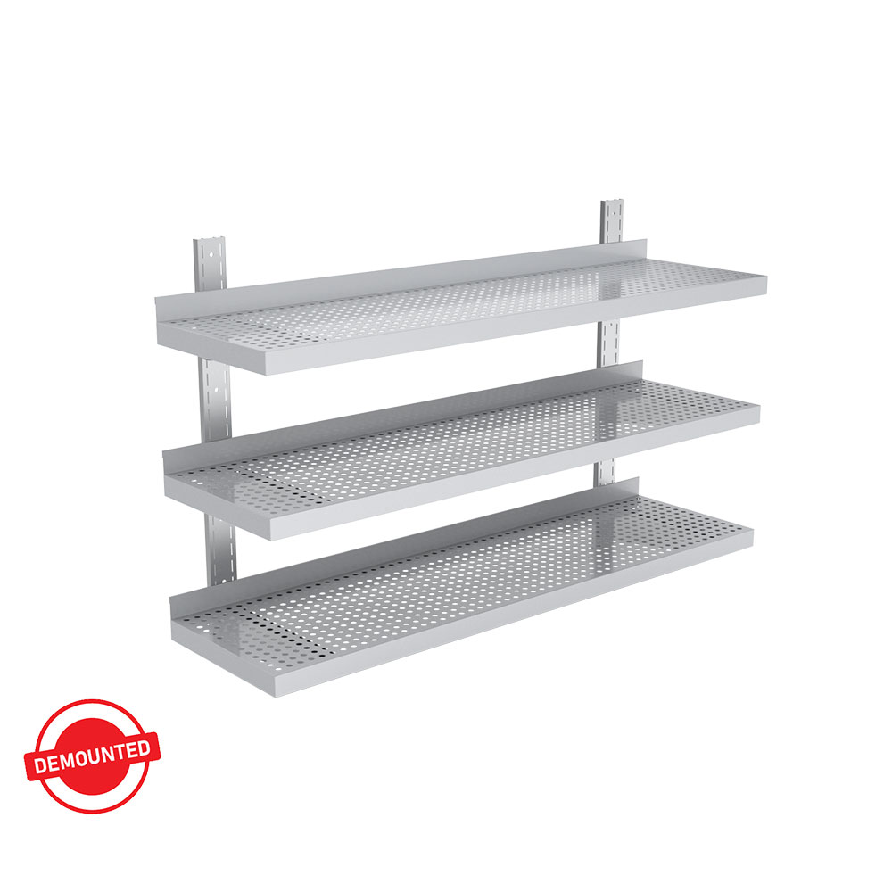 Wall Shelfs Perforated Adjustable  Three Shelfs (Demounted) 30-40 Series