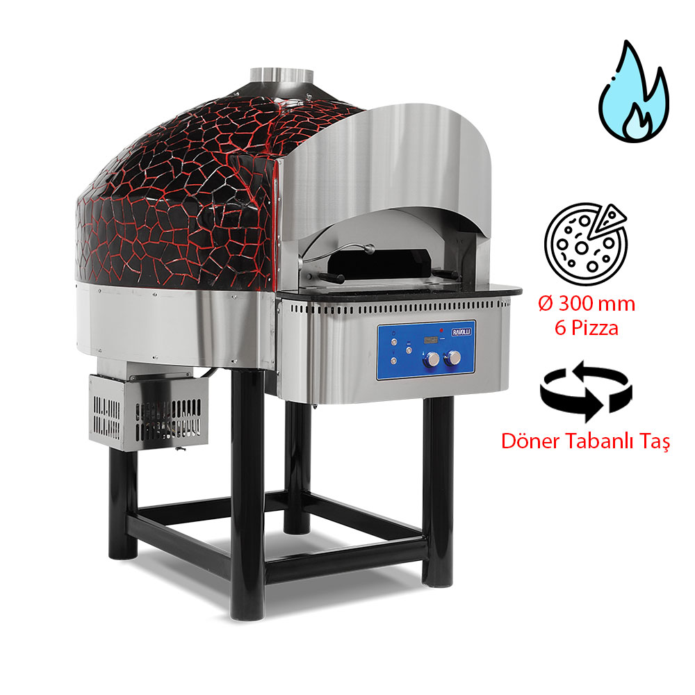 Gas Rotating Base Pizza Ovens (6 Pizza)