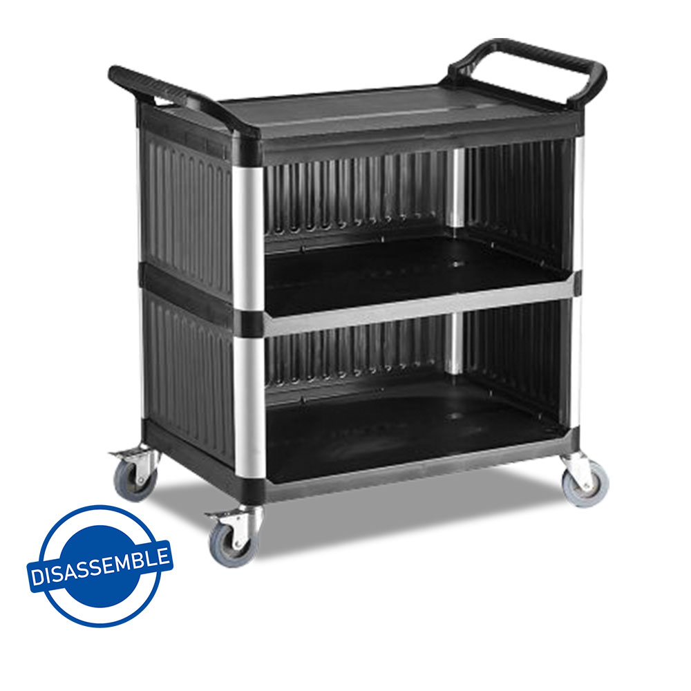 Plastic Service Trolleys Monoblock Covered